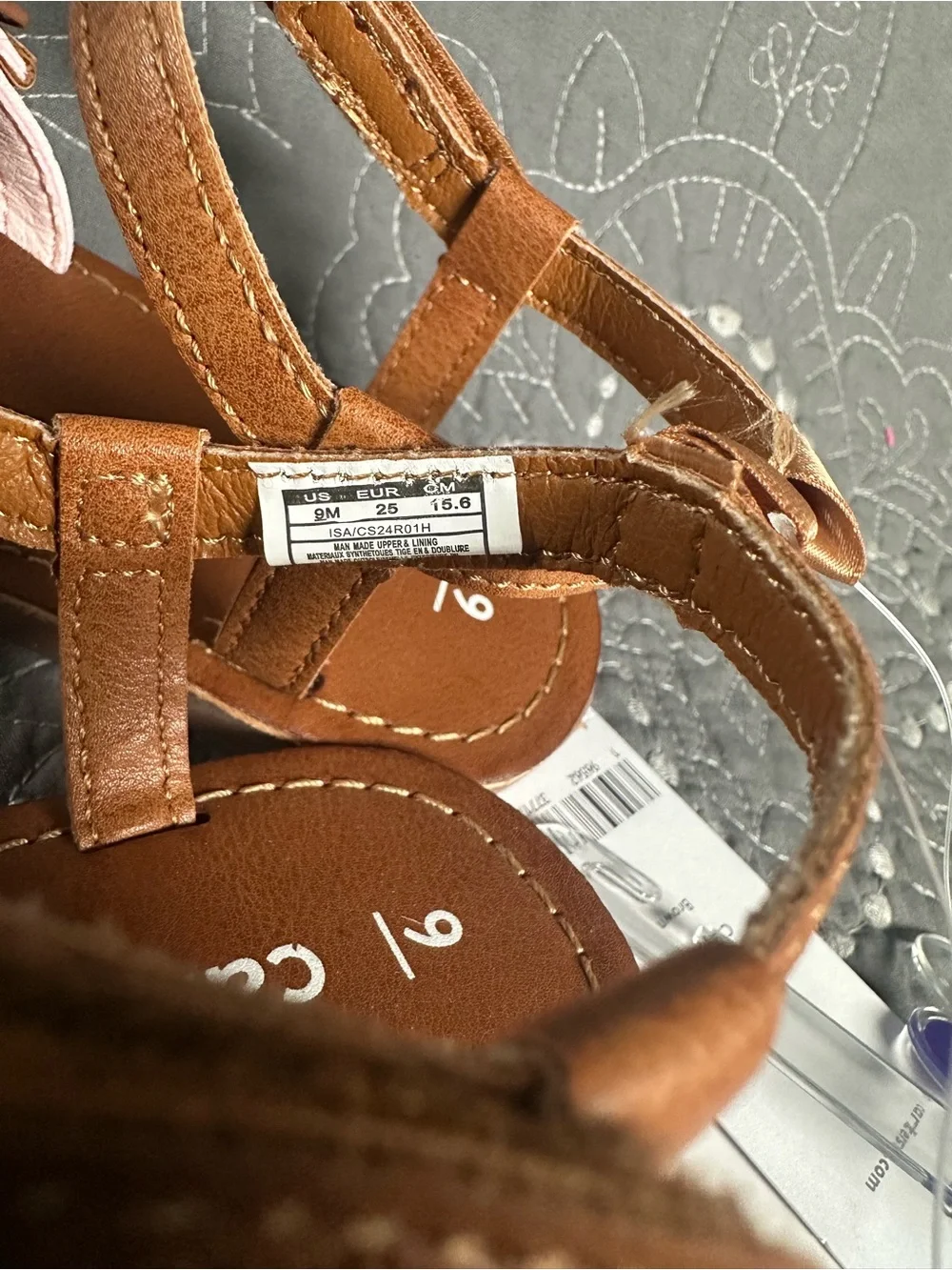 Carters Toddler Girls Brown/Multi Isa Sandals NWT Size Toddler 9